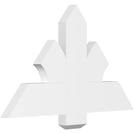 Ekena Millwork Redmond Architectural Grade PVC Gable Bracket, 36"W x 21"H x 2"D x 6"F, 14/12 Pitch GBP036X21X0206RED00